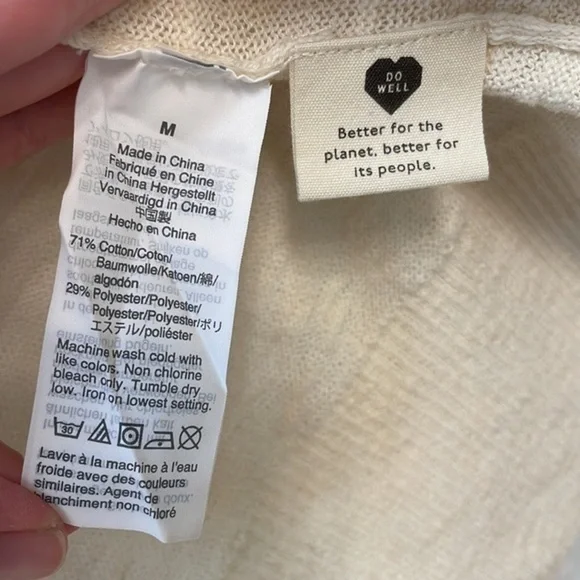 Madewell Bradley Open Front Cream Cardigan - Picture 5 of 6